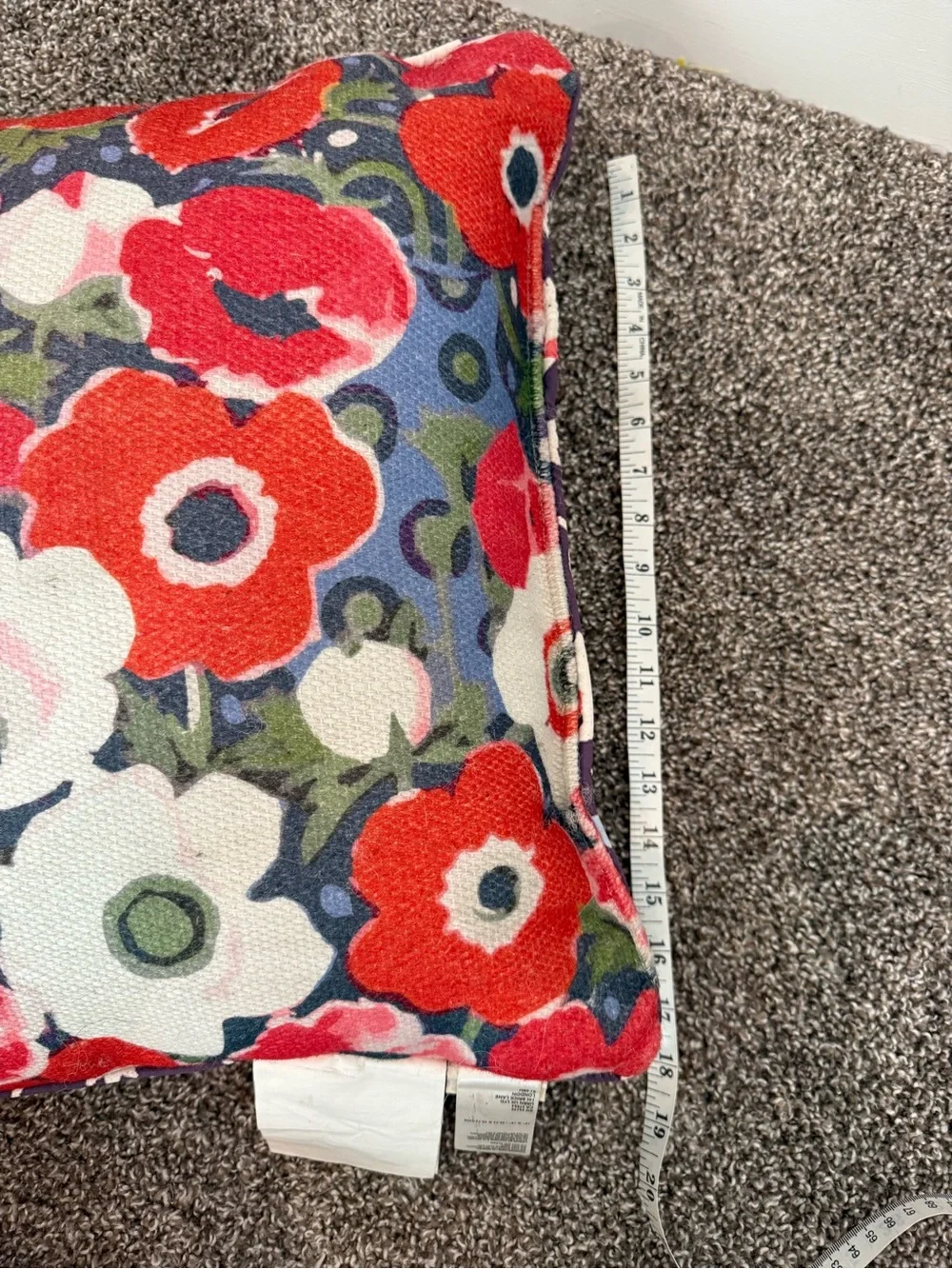 Anthropologie Floral Throw Pillow 18x18 Poppy Daisy  Sarah Campbell